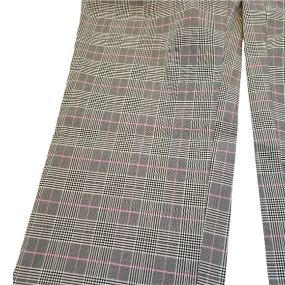 Lane Bryant The Allie Pink Black and White Plaid Straight Leg Pants Plus Size 28 - Picture 6 of 14